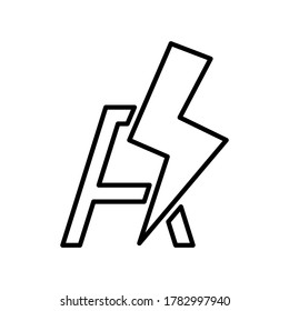 Multimedia icon with black outline style