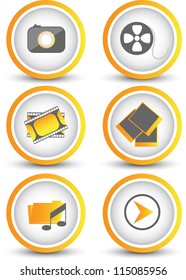 multimedia icon set