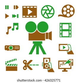 multimedia icon set