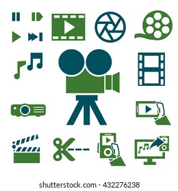multimedia icon set