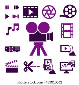 multimedia icon set