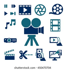 multimedia icon set