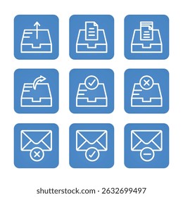 Multimedia icon set collection. Editable stroke. Vector illustration