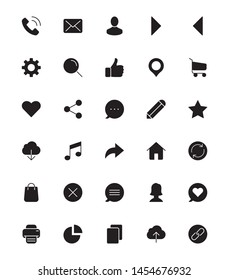 Multimedia Icon Set Glyph 64 px