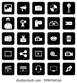 multimedia icon set vector sign symbol