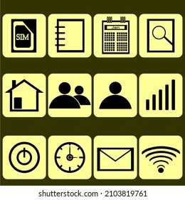 multimedia icon set for web icons and apps