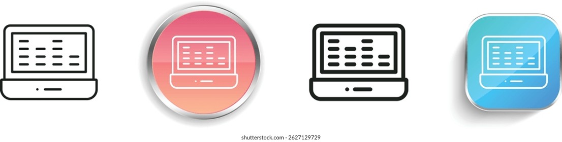 multimedia icon. Thin Linear, Regular and Button Style Design Isolated On White Background
