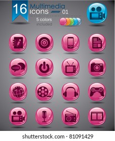 Multimedia icon. Vector