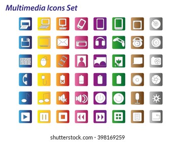 Multimedia Icons Set