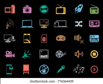 Multimedia Icons Set