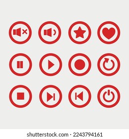 Multimedia icons Set vector illustration