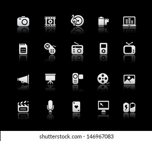 Multimedia Icons // Silver Series 