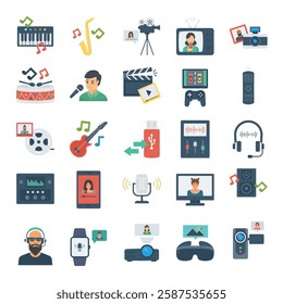  Multimedia icons that are suitable for any project. And change your next projects with minimalist icon design, perfect for websites, mobile apps, books, social media, infographics, flyers, print,