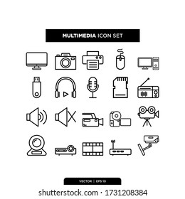 Multimedia Icons Vector Illustration Logo Template