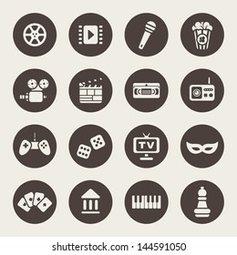 Multimedia icons vector set