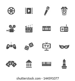 Multimedia icons vector set