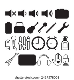 multimedia instruments. music instrument illustartion.