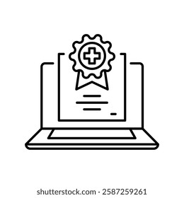 Multimedia learning systems line icon. Vector isolated element. Editable stroke.