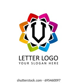 Multimedia Letter V Logo