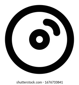 Multimedia Line Icon compact disc
