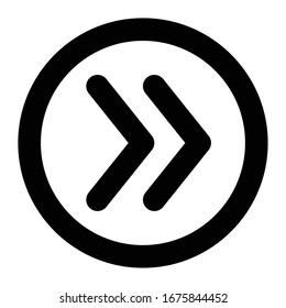 Icono de línea multimedia siguiente o anterior