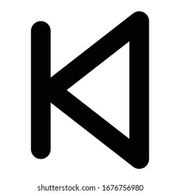 Icono de línea multimedia anterior