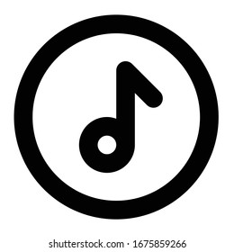 Multimedia Line Icon song logo