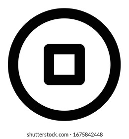 Multimedia Line Icon stop circle