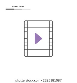 Multimedia Line Icon Vector Design.