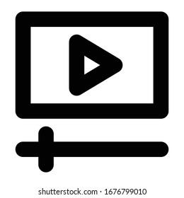 Multimedia Line Icon volume video