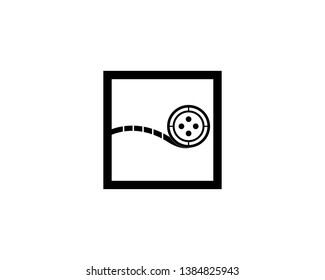 Multimedia line movie logo vector