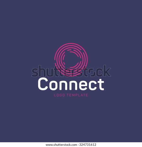 Multimedia Logo Design Play Logotype Labyrinth Stock Vector (Royalty ...