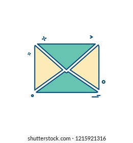 multimedia media message letter icon vector design