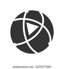 multimedia media play logo template Icon Illustration Brand Identity.Isolated and flat illustration. Vector graphic
