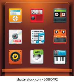 Multimedia. Mobile devices apps/services icons. Part 5 of 12