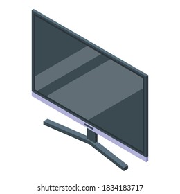 Multimedia monitor icon. Isometric of multimedia monitor vector icon for web design isolated on white background