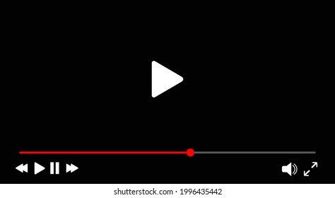 Multimedia movie player, video vector icon	