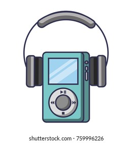 multimedia mp player and headphones display button