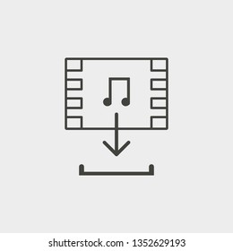 Multimedia, outline, icon. Web Development Vector Icon. Element of simple symbol for websites, web design, mobile app, infographics. Line symbol for website design
