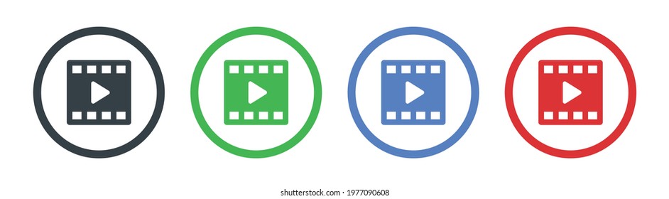 Multimedia player icon vector sets