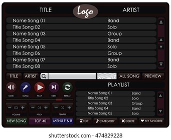 Multimedia Player Song for Karaoke