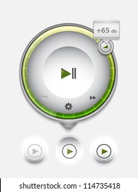 Multimedia player UI tooltip. Detailed vector illustration