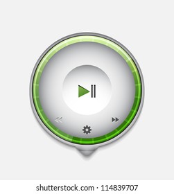 Multimedia player UI tooltip. Detailed vector illustration