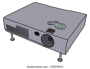 multimedia projector on white background, vector illustration 