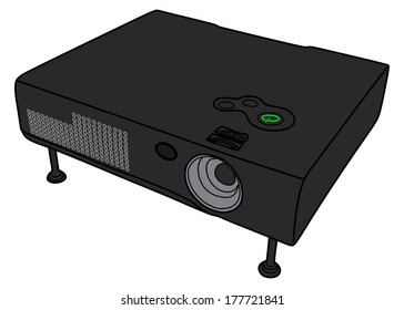 multimedia projector on white background, vector illustration 