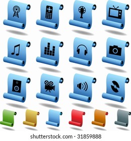 Multimedia Scroll Icons