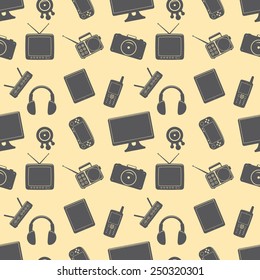 Multimedia Seamless Pattern Background