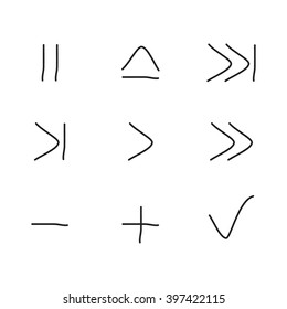 Multimedia set icons. Vector illustration.