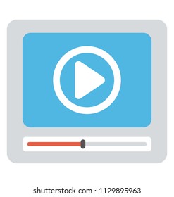 
Multimedia sign with play button symbol of media player
