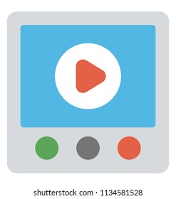 
Multimedia sign with play button symbol of media player
